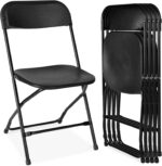 Best Choice Products Set of 4 Plastic Folding Chairs, Portable