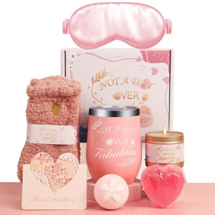 Birthday Gift Baskets for Women, Relaxing Spa Gift Set for Women, Care