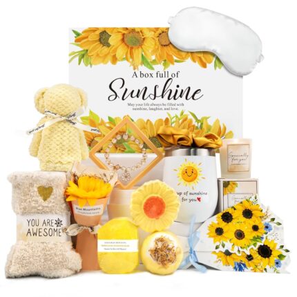 Birthday Gifts for Women, Sunflower Self-Care Package, Sending