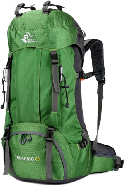Bseash 60L Waterproof Hiking Camping Backpack with Rain Cover, Large