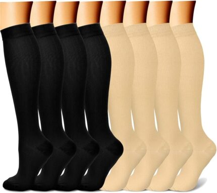 CHARMKING Compression Socks for Women & Men Circulation (8 Pairs)