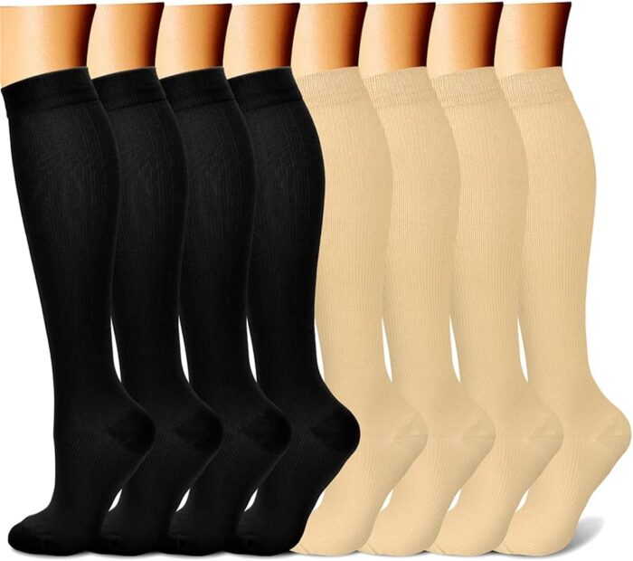 CHARMKING Compression Socks for Women & Men Circulation (8 Pairs)