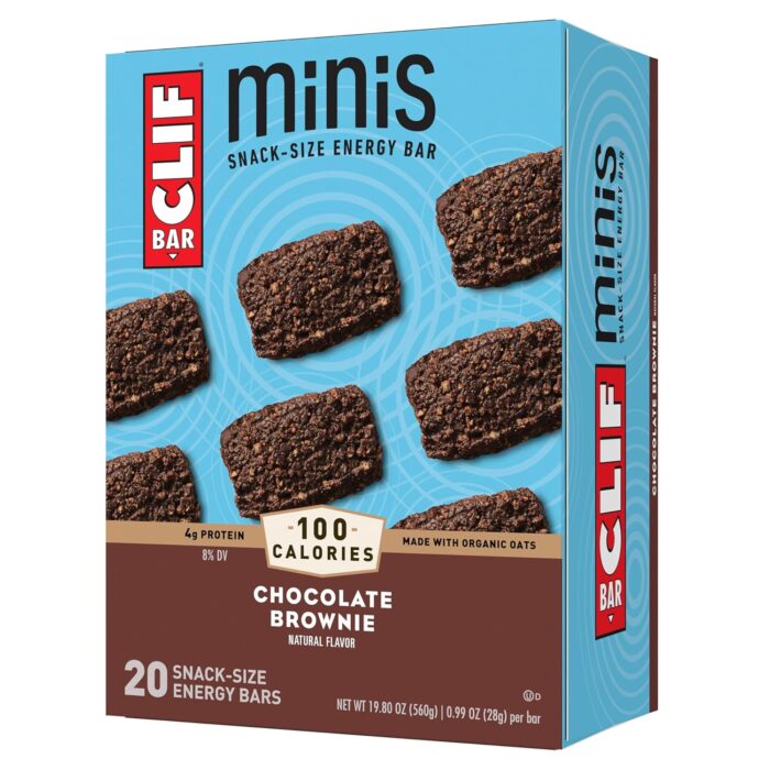 CLIF BAR Minis - Chocolate Brownie Flavor - Made with Organic Oats -