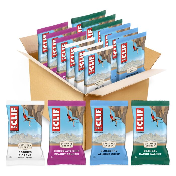 CLIF BAR - Variety Pack - 4 Flavors - Made with Organic Oats - Energy
