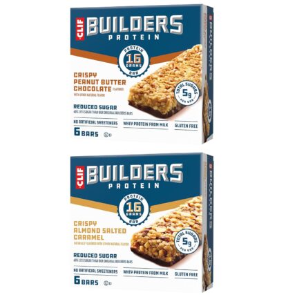 CLIF BUILDERS Protein Bars - Variety Pack - Crispy Almond Salted