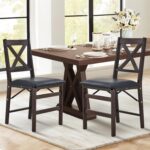 COLAMY Dark Brown Wood Folding Dining Chairs Set of 2 – Space Saving