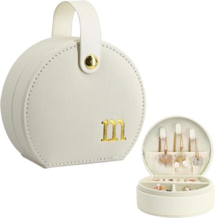 COLLECTIVE HOME - Travel Jewelry Case, Elegant Half-Moon Design with
