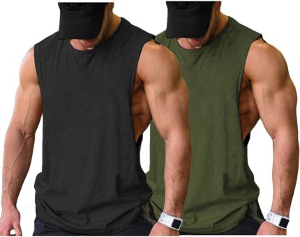 COOFANDY Men Workout Tank Top Gym Bodybuilding Sleeveless