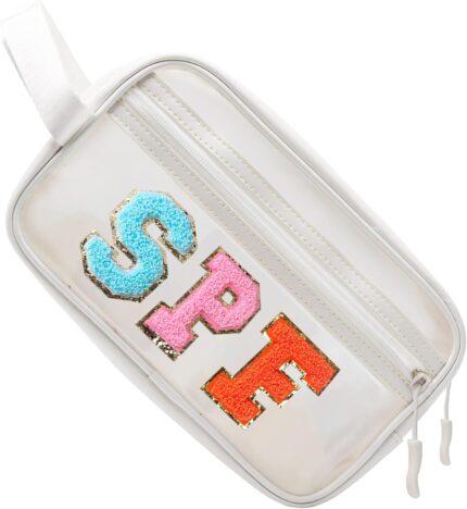 COSHAYSOO Clear SPF Makeup Bag Sunscreen Cosmetic SUN Zipper Pouch