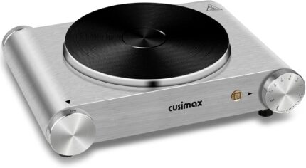 CUSIMAX Electric Hot Plate 1500W Single Burner Cast Iron Hot Plates