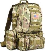 CVLIFE Tactical Backpack Military Army Rucksack 60L Large Assault Pack