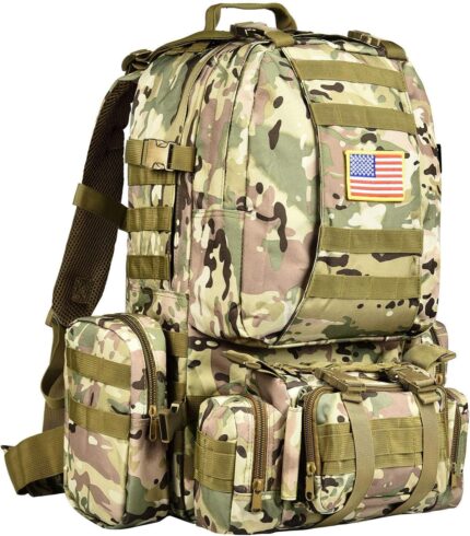 CVLIFE Tactical Backpack Military Army Rucksack 60L Large Assault Pack