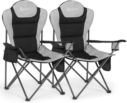 Camping Chairs 2 Pack, Camp Chair for Adults, Folding Chairs for