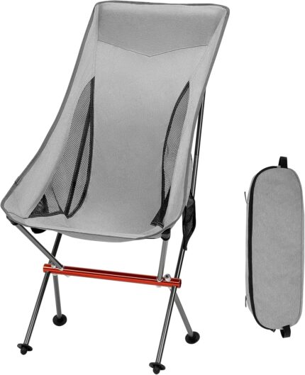 Camping Chairs, All Aluminum Frame Portable Folding Camp Chair for