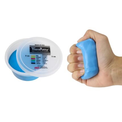 CanDo 10-2614 Theraputty Plus Hand Exercise Putty, Blue, 3oz, Firm