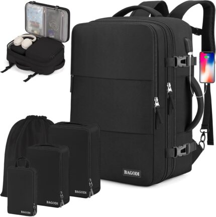 Carry On Backpack, 42L Flight Approved Travel Backpack for Men &