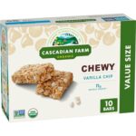 Cascadian Farm Organic Vanilla Chip Chewy Granola Bars, Value Size, 10