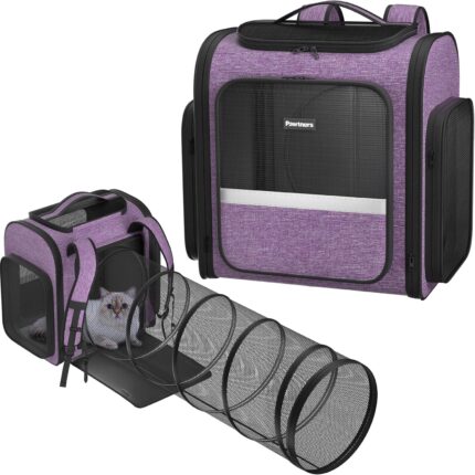 Cat Carrier Backpacks: Pawtners Expandable+Cat+Backpack with