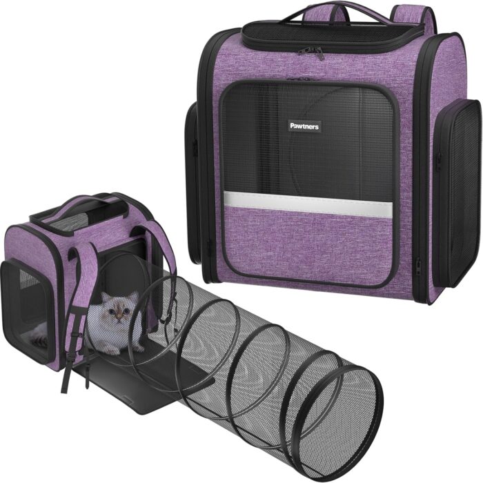 Cat Carrier Backpacks: Pawtners Expandable+Cat+Backpack with