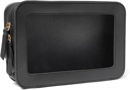 Clear Makeup Bag Organizer, TSA Approved Portable Travel Toiletry Bag
