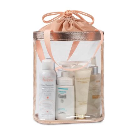 Clear Makeup Bag, Travel Toiletry Bag for Women, TSA Approved Toiletry
