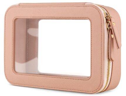 Clear Makeup Bag, Travel Toiletry Organizer with Zipper, Portable