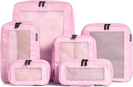 Compression Packing Cubes for Travel - Luggage Organizer Bags - Double