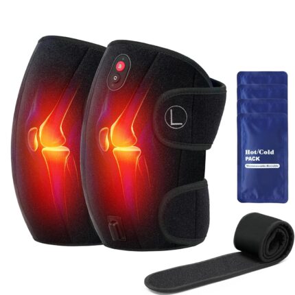 CooCoCo Knee Massager with Heat/Cold, Heating Pad for Knee Pain