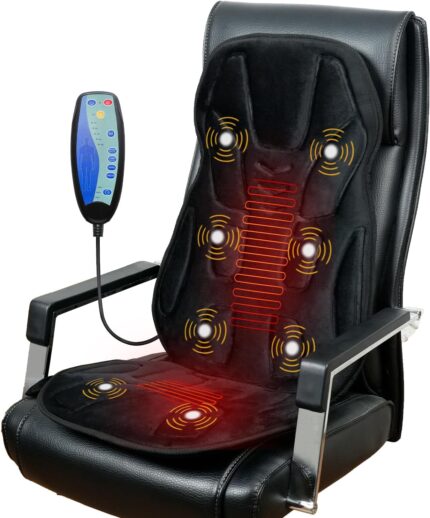 CooCoCo Massage Seat Cushion with Heat, Vibration Back Massager with 8