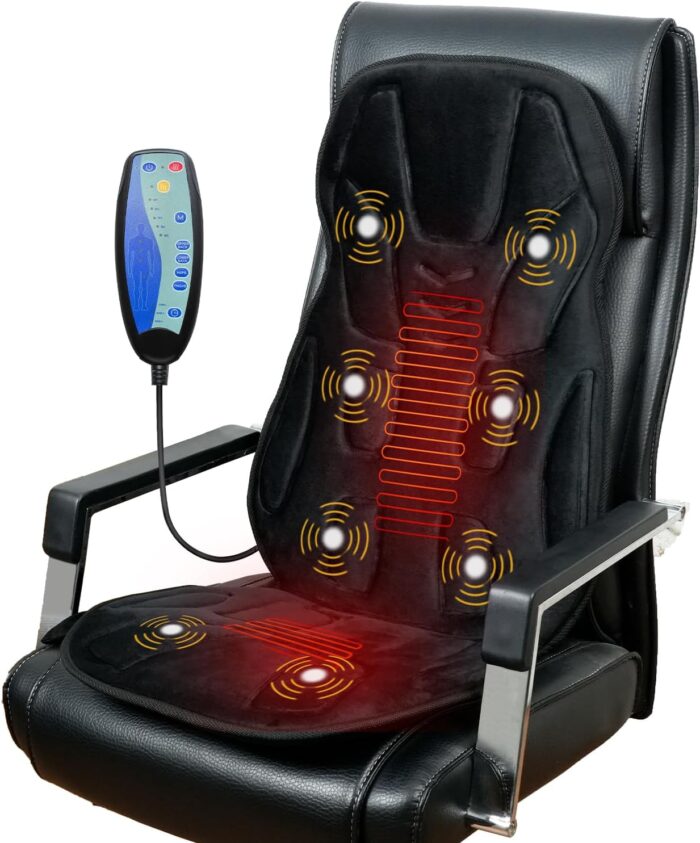 CooCoCo Massage Seat Cushion with Heat, Vibration Back Massager with 8