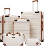 Coolife Luggage Set Suitcase 3 Piece Set Carry On Travel Luggage TSA