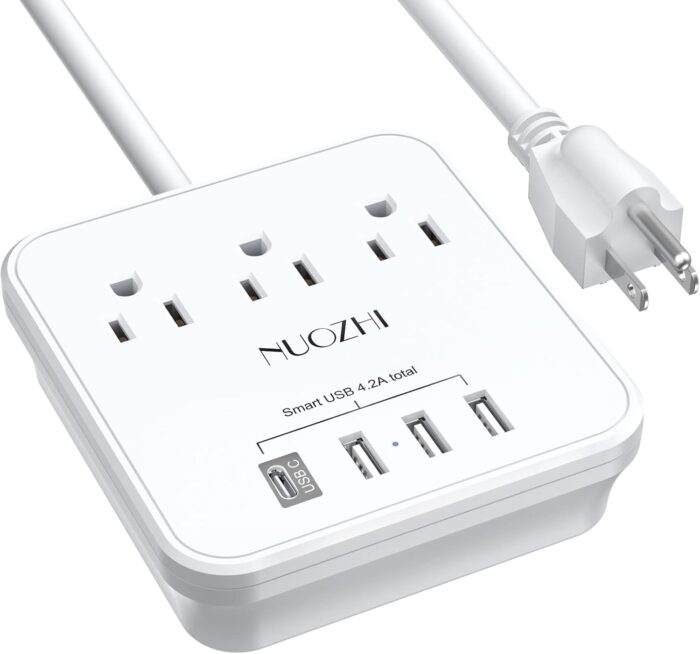 Cruise Essentials,6 Ft Power Strip with 3 Outlets and 4 USB Ports(1