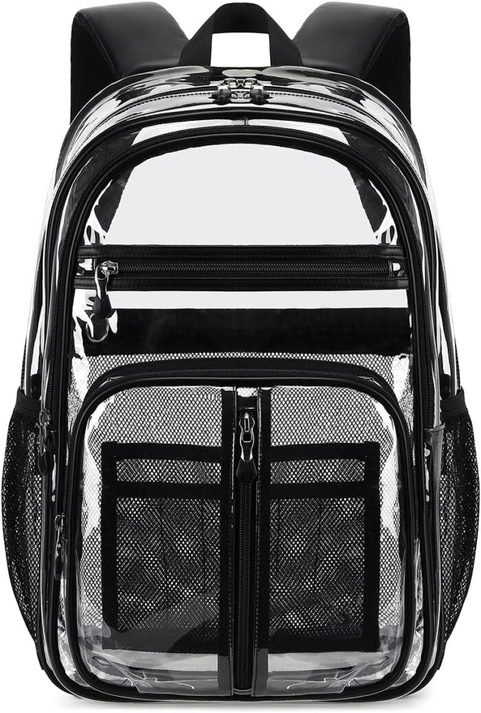 Cusangel 18in Clear TPU Backpack– heavy Duty See through XL