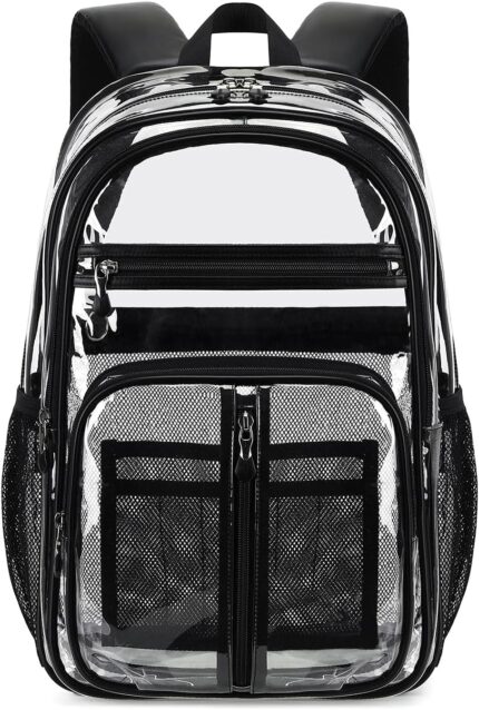 Cusangel 18in Clear TPU Backpack– heavy Duty See through XL