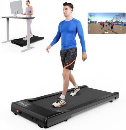 DeerRun 2025 Upgrade Walking Pad - Raceable Smart Under Desk
