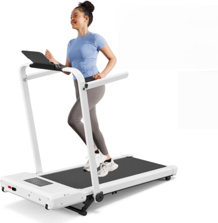 DeerRun 3 in 1 Under Desk Walking Pad Treadmill, 3.0HP Low