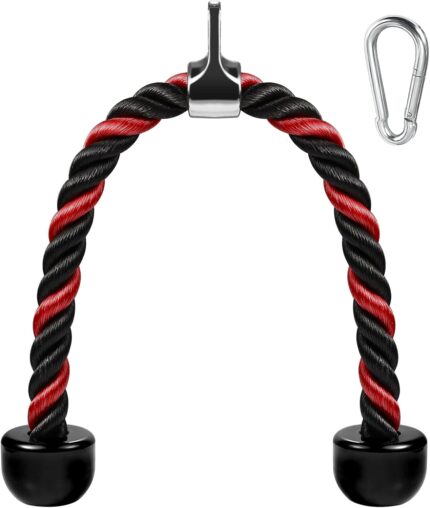 Deluxe Tricep Rope Pull Down Cable, 27 & 36 Inch Rope
