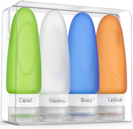 Dot&Dot Leak Proof Travel Bottles - TSA Approved 3oz Silicone