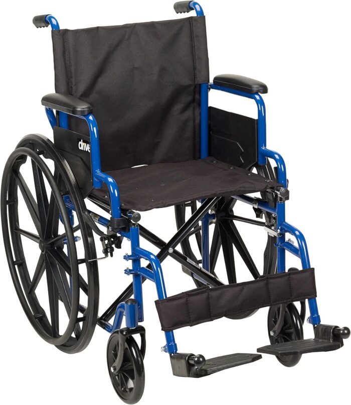 Drive Medical Blue Streak Lightweight Wheelchair with Swing-Away