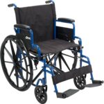 Drive Medical Blue Streak Wheelchair with Flip Back Desk Arms, Swing