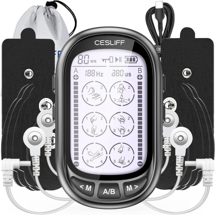 Dual Channel TENS EMS Unit 24 Modes 36 Levels, Upgraded Large Screen