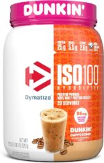 Dymatize x Dunkin' Cappuccino ISO100 Whey Protein Powder, 95mg