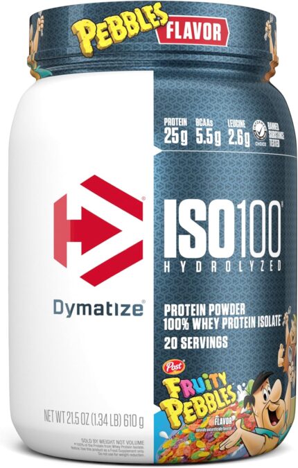 Dymatize x Fruity Pebbles ISO100 Whey Protein Powder Isolate, 25g of