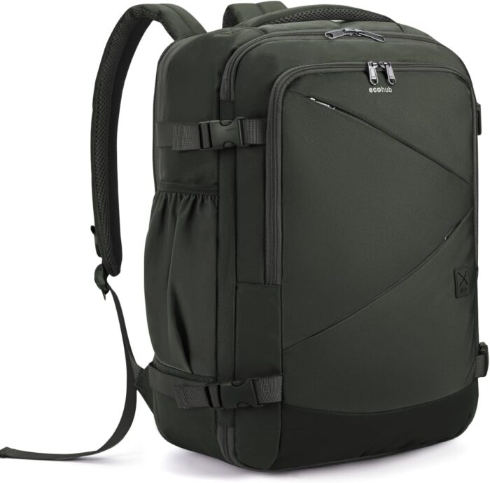 ECOHUB Carry On Travel Backpack, Expandable Airlines Personal Item Bag