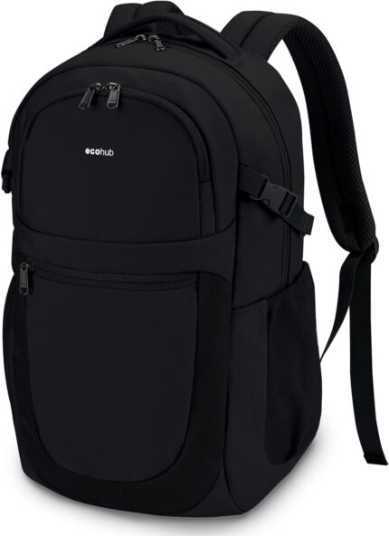ECOHUB Travel Backpack for Men Women, 17.3 inch Suspended Laptop