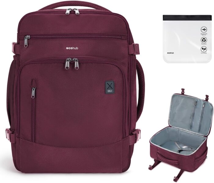 ECOHUB Travel Backpack for Women, 18x14x8 Spirit Airlines Personal