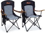 EMERIT 2 Pack Oversized Padded Camping Chair, 350LB Heavy Duty Quad