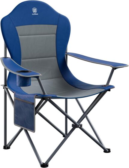 EVER ADVANCED High Back Folding Camping Chair Oversized and Fully