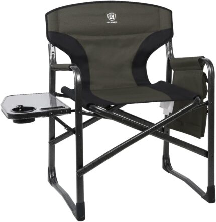EVER ADVANCED Lightweight Folding Directors Chairs Outdoor, Aluminum