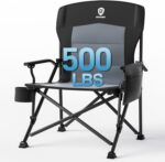 EVER ADVANCED Oversized Folding Camping Chair for Adults, Heavy Duty